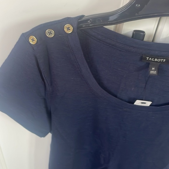 Talbots navy short sleeve Medium NWT - Picture 7 of 7